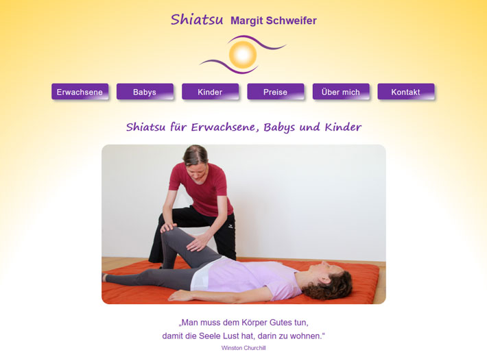 Website von Shiatsu Margit Schweifer Website von Shiatsu Margit Schweifer - erstellt von CSMB e.U. Martin Böhm